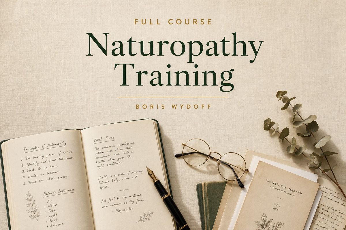 Naturopathy Training — Complete Course — Online course, Boris Wydoff